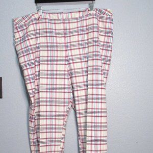 Wide Legged Plaid Dress Pants